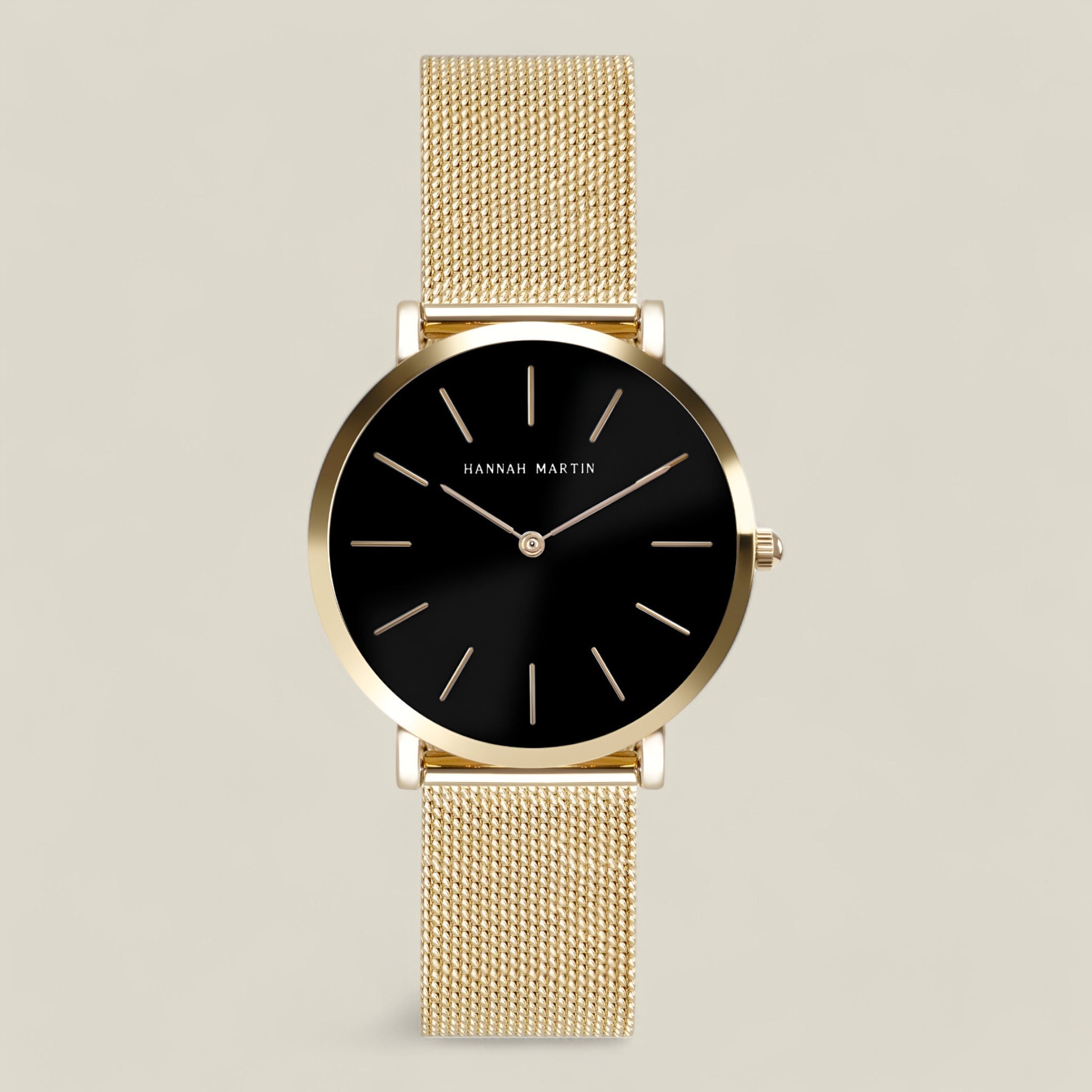 Dana | Runde goldene Uhr - Zeitlose Eleganz - Gold - - Concept Fashionlab