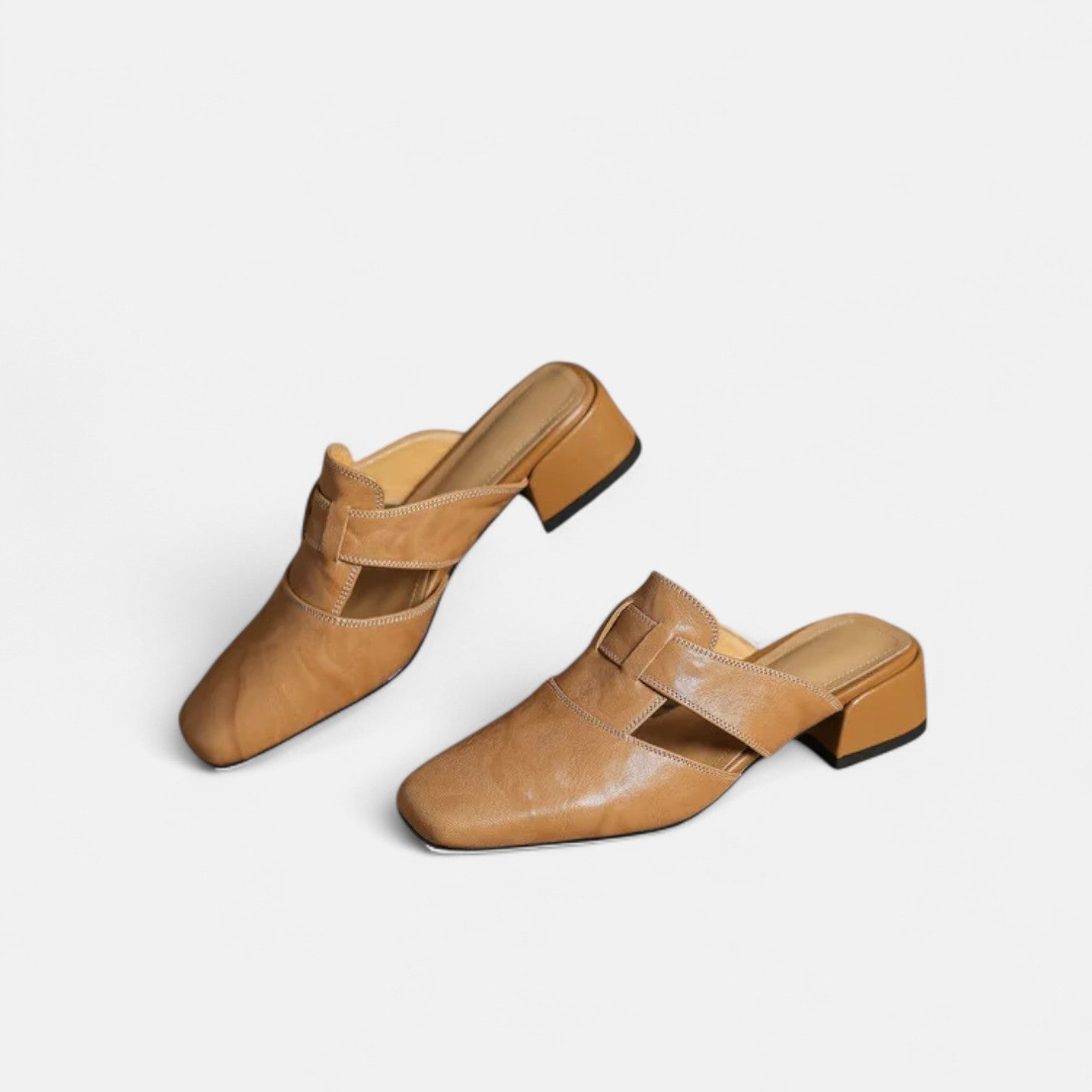 Damen Andie Elegante Ledersandalen – Zeitloser Stil und - Aprikose - Damen > Sandalen - Concept Fashionlab