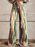 Schicke gemusterte Hose mit weitem Bein für einen mühelosen Stil Damen