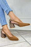 Camila Women's Leopard Print Stiletto Slingback Heels