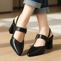 Damen Slingback-Pumps mit Blockabsatz