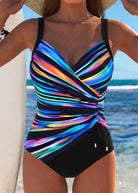 Luxus-Surplice-Badeanzug mit buntem Muster