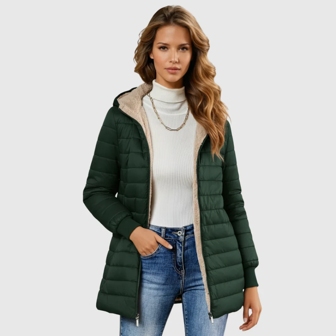Caro | Kuscheliger Wintermantel mit Sherpa-Futter für maximale Wärme und Stil