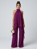 Zareen | Asymmetrisches Tunika-Oberteil mit weitem Bein und Hosen-Set