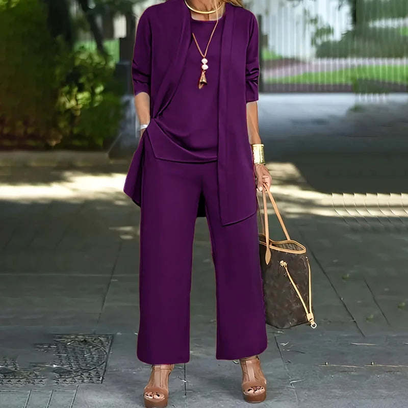 Kaevia™ – 3-teiliges Lounge-Set in lockerer Passform - Lila - Sets - Anna & Rose Tampa