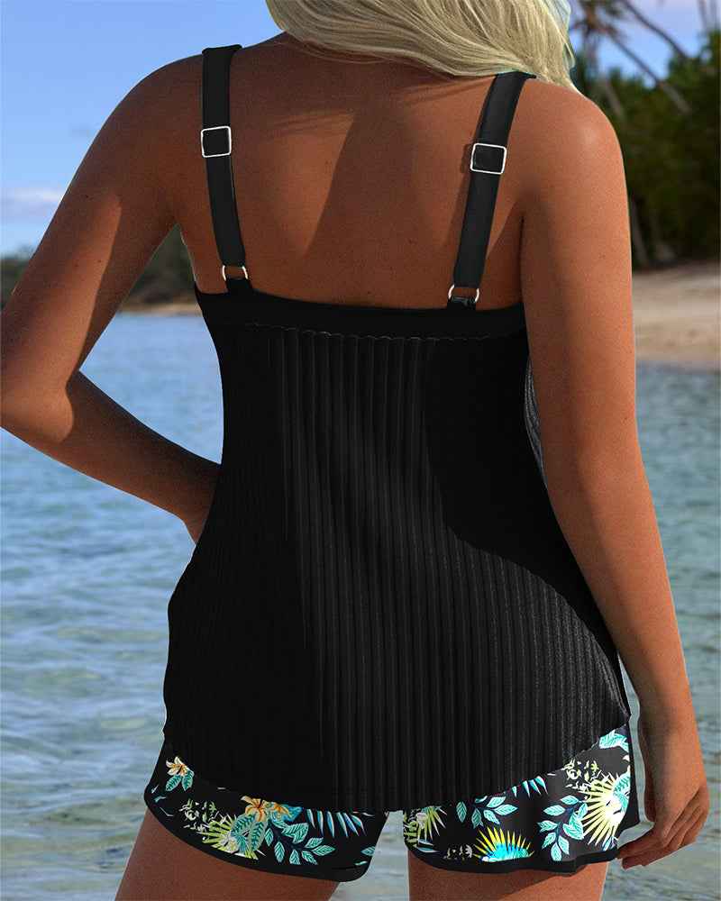 Muse® | Gestreifter Tankini mit zweigeteiltem Strandunterteil
