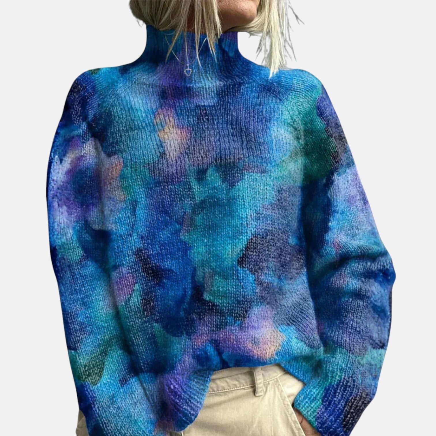 Luxuriöser Rollkragen-Strickpullover