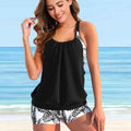 Damen Maren Blüten-Badeanzug-Set – Leuchtendes Blütenmuster für