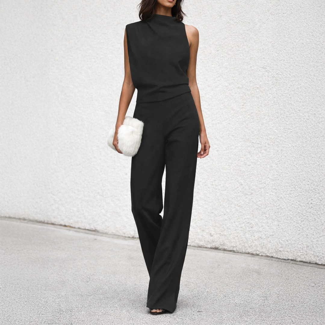 Clara - Eleganter ärmelloser Jumpsuit - Schwarz - Jumpsuit - Concept Fashionlab Boutique