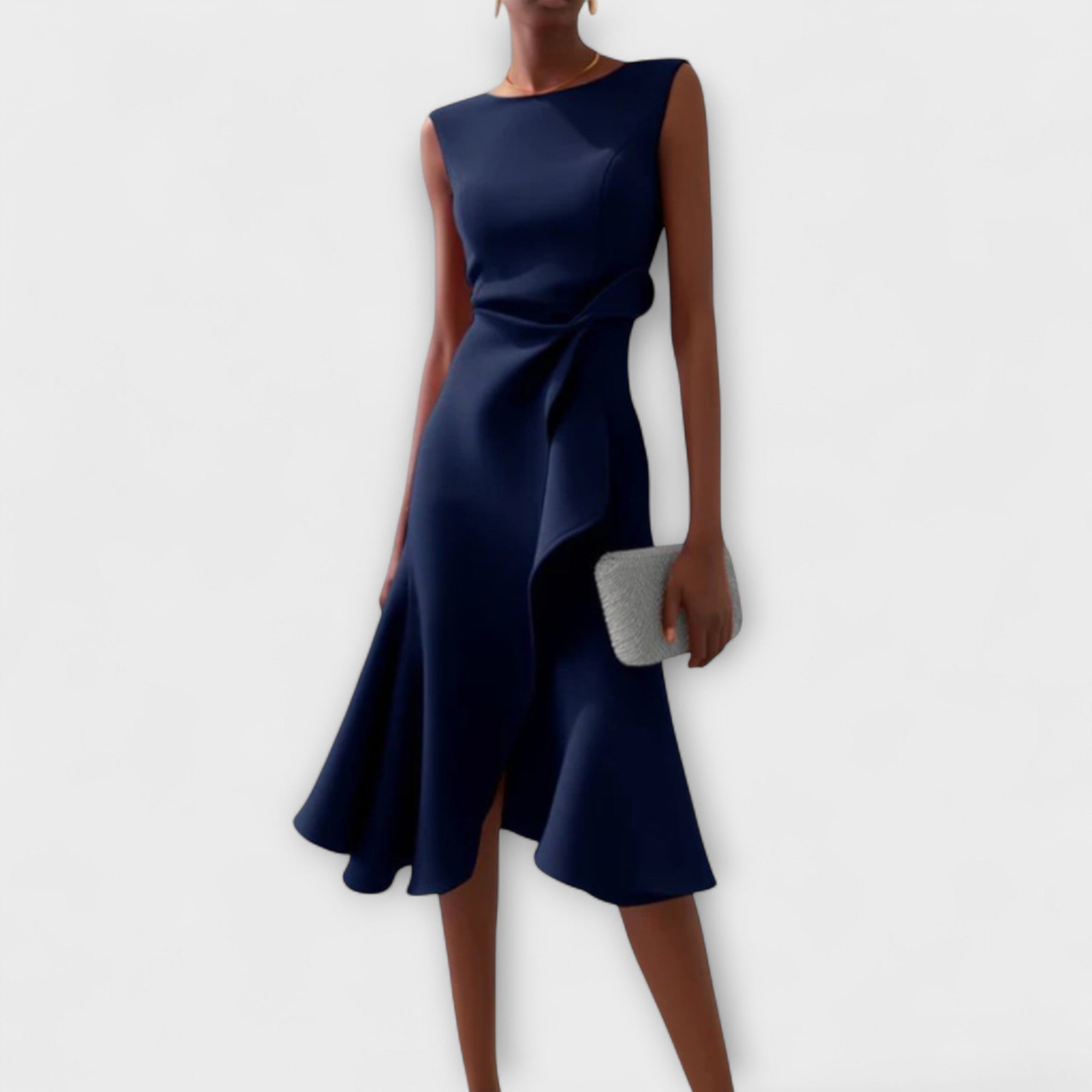 Darlene | Elegantes Midikleid - Marineblau - - Cow Clothing