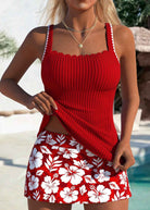 Maisy | Schickes Tankini-Set mit mittlerer Taille im Paisley-Muster