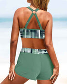 Janette - Hochbund-Bikini mit Rippenmuster