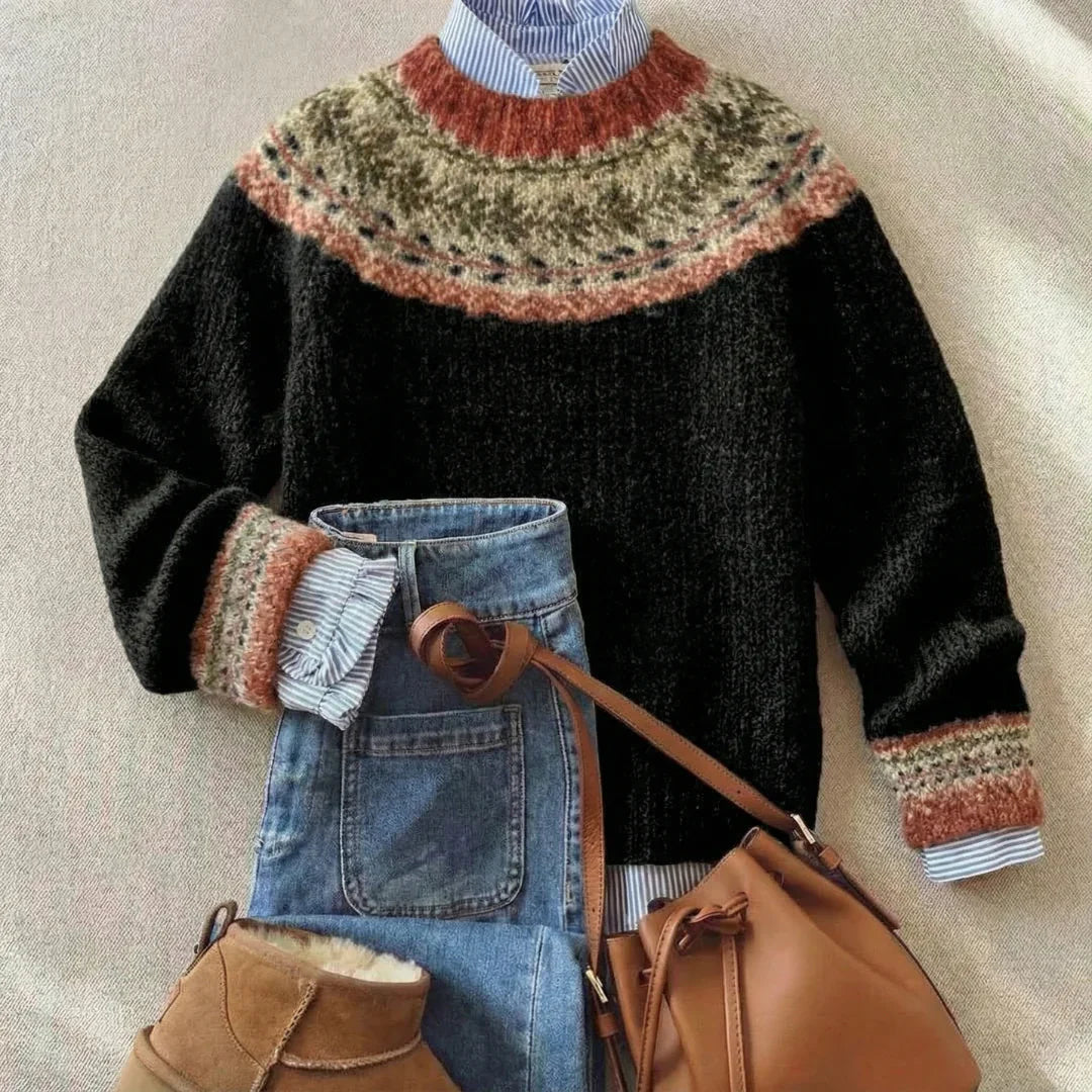 Zeitloser Chic Vintage-Strickpullover