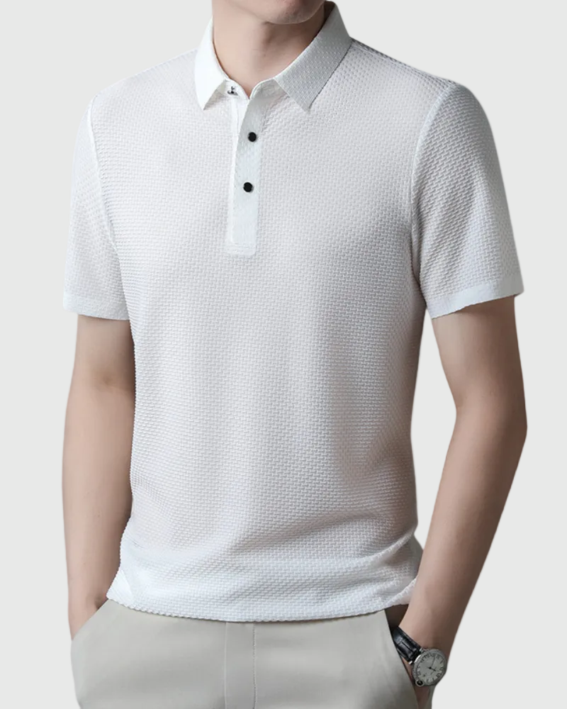 Herren Fleckenabweisendes Seiden-Poloshirt