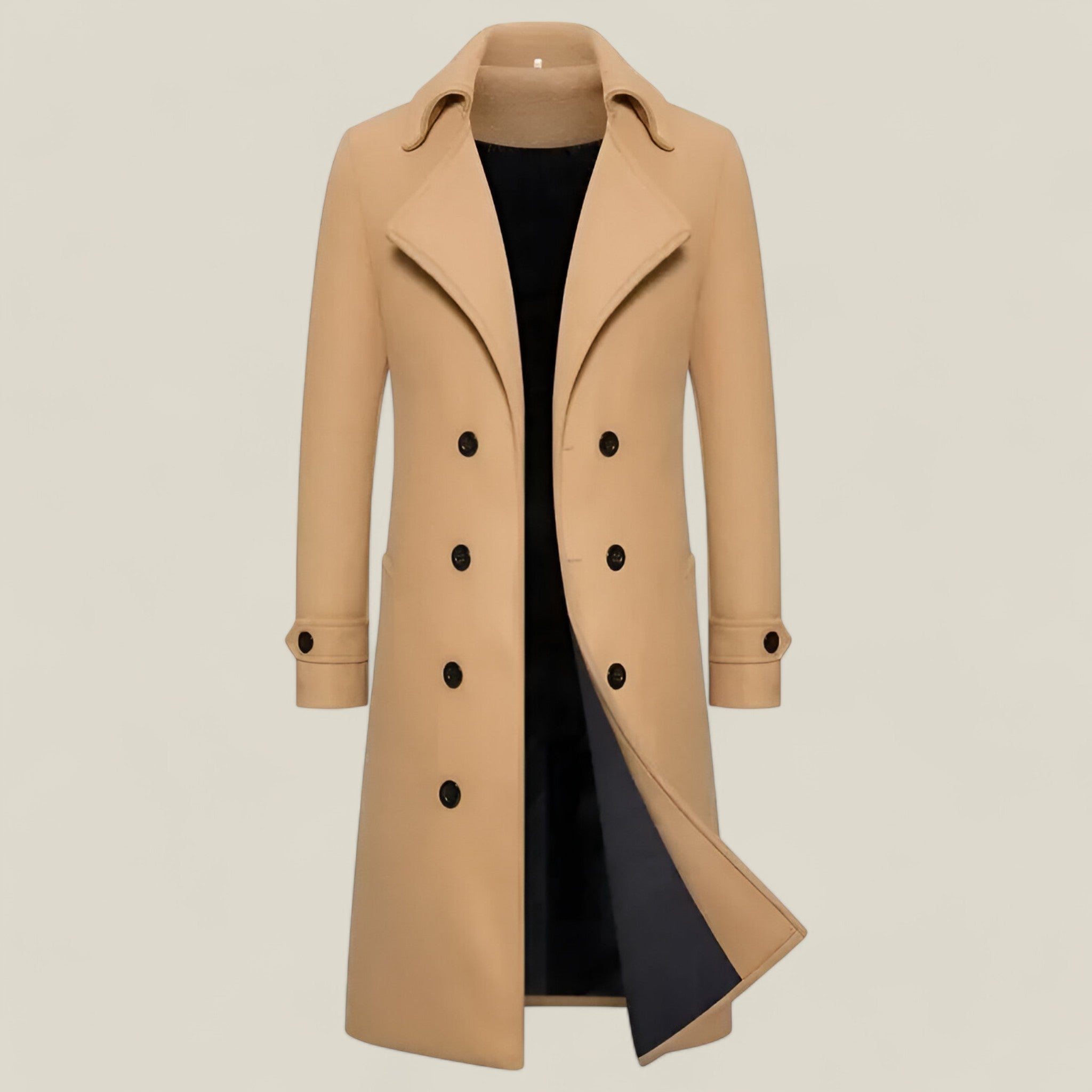 Noah | Trenchcoat für Männer - Thermoregulierende Eleganz - Kaki - - Concept Fashionlab