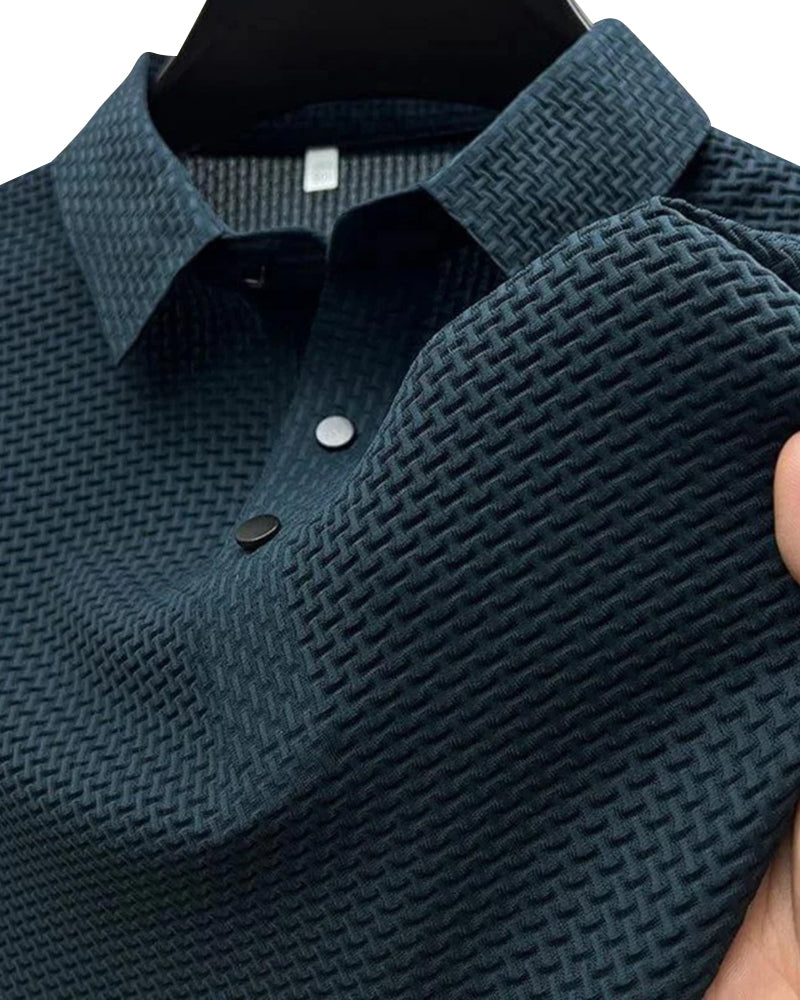 Herren Fleckenabweisendes Seiden-Poloshirt