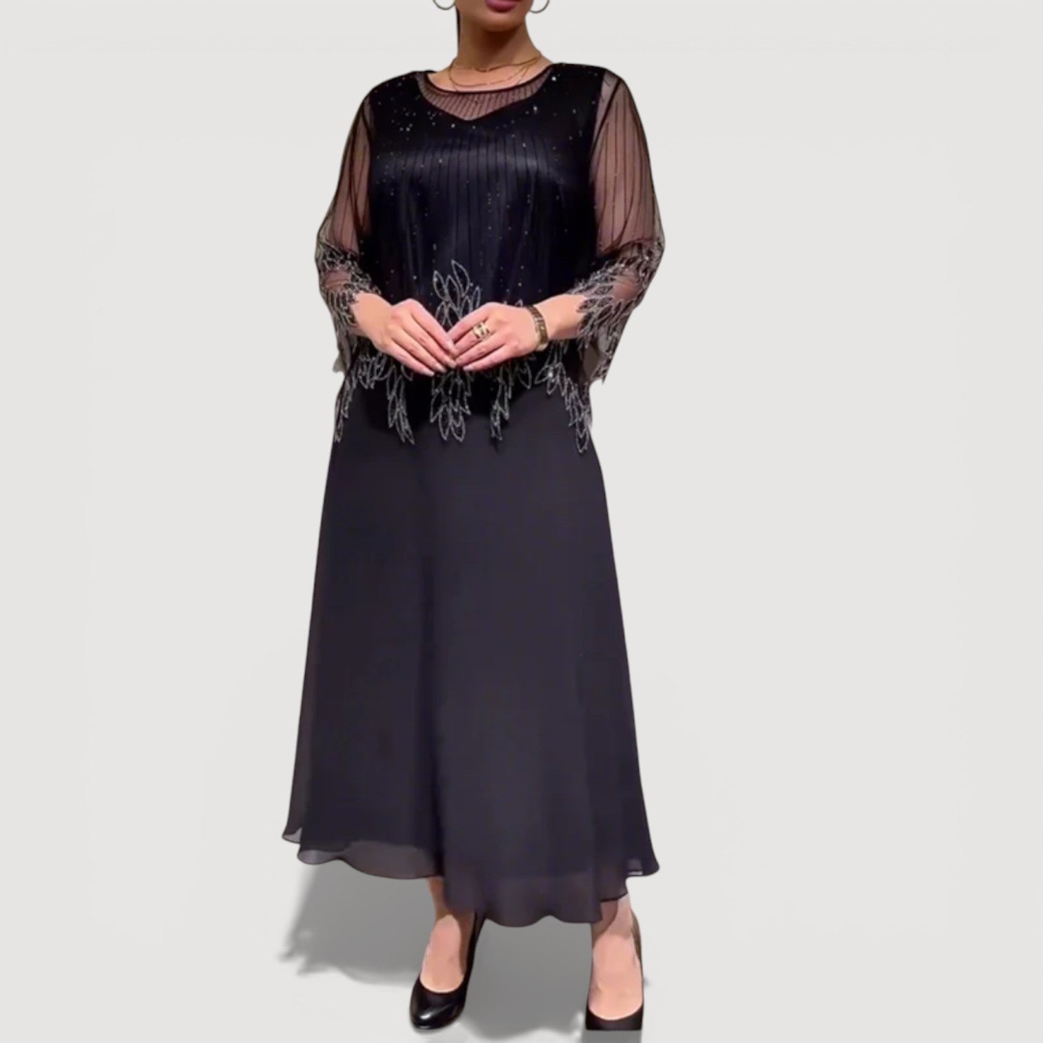 Zeitlose Eleganz Midi-Kleid