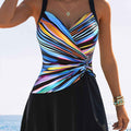 Damen Leona gestreiftes Tankini-Set – chic, schmeichelhaftes