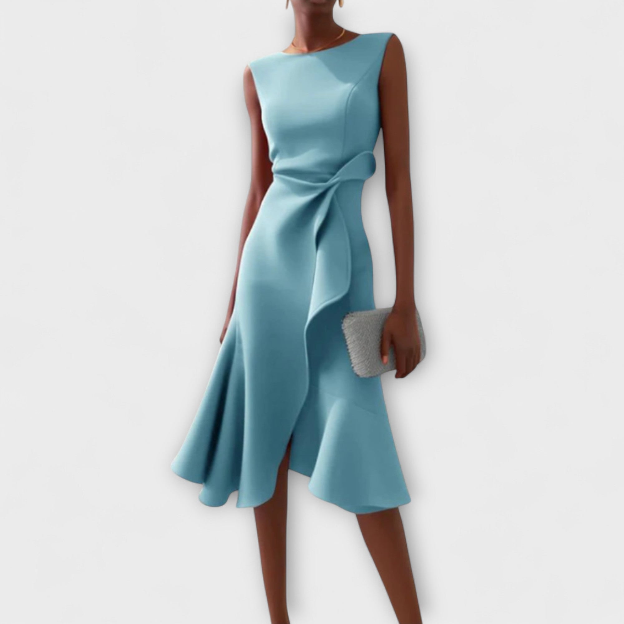Darlene | Elegantes Midikleid - Hellblau - - Cow Clothing