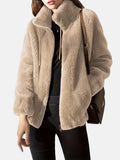 Damen Kuschelige Reißverschlussjacke
