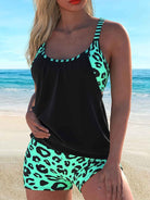 Lara Türkiser Leopardendruck Tankini-Set – mutiges, schmeichelhaftes zweiteiliges Badeoutfit