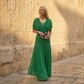 Damen Elegantes Grünes Kleid