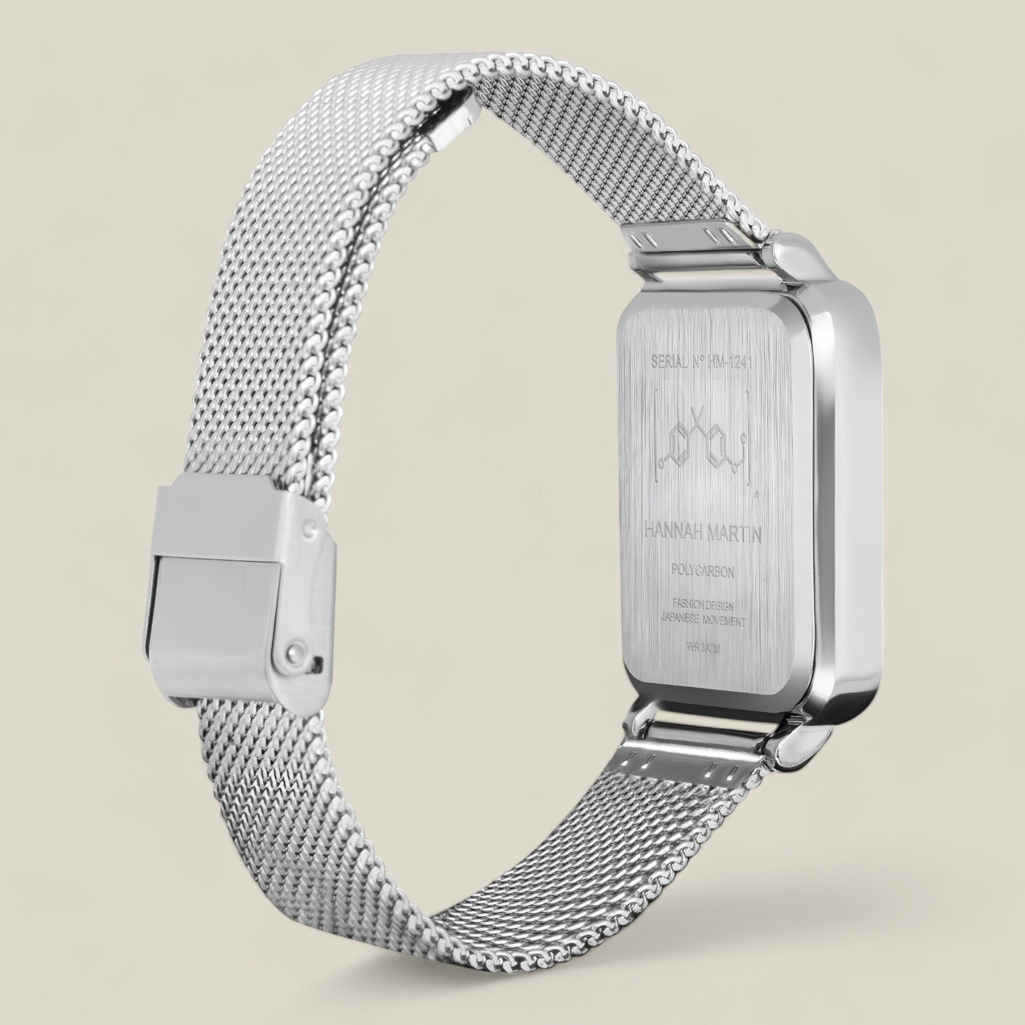 Lilou | Rechteckige Armbanduhr aus Silber - Langlebig und elegant - - - Concept Fashionlab