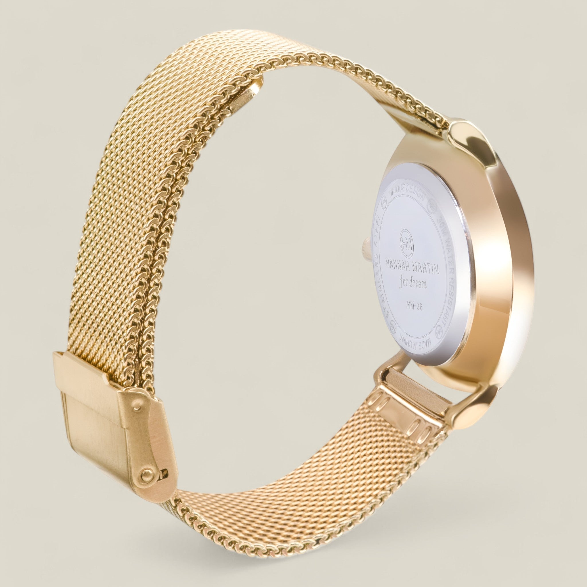 Dana | Runde goldene Uhr - Zeitlose Eleganz - - - Concept Fashionlab