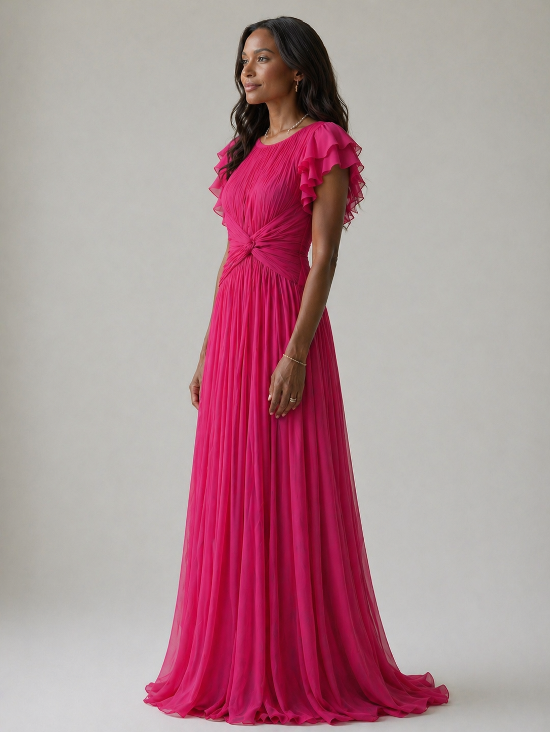 Plissiertes Abendkleid - - Invitato al matrimonio - DUUWE