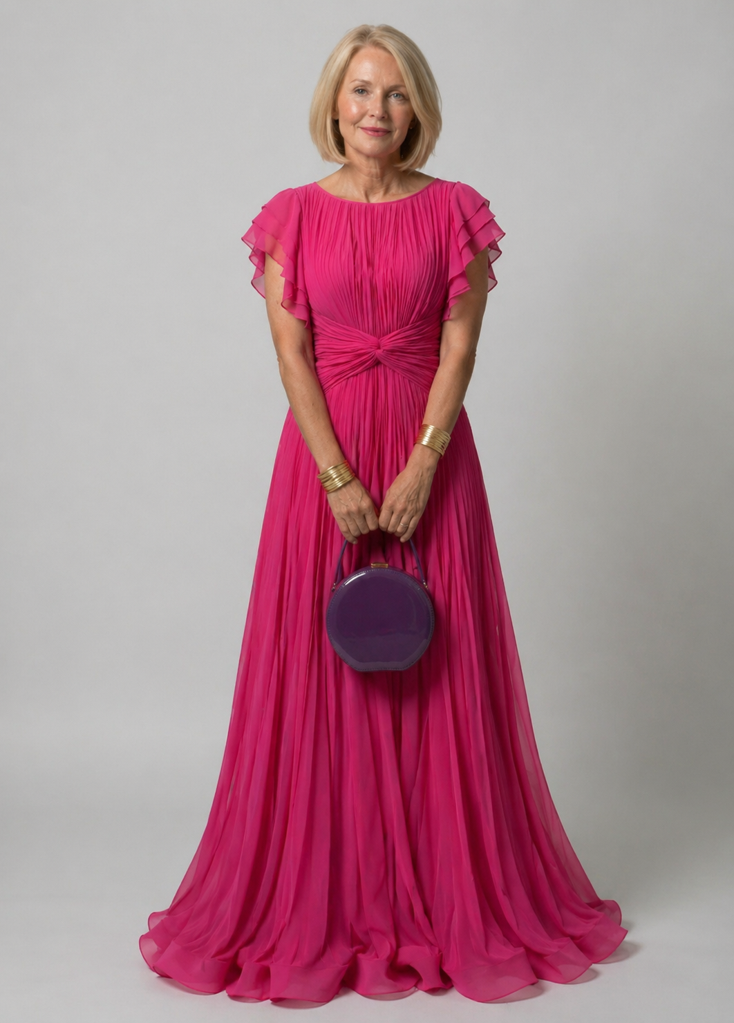 Plissiertes Abendkleid - - Invitato al matrimonio - DUUWE
