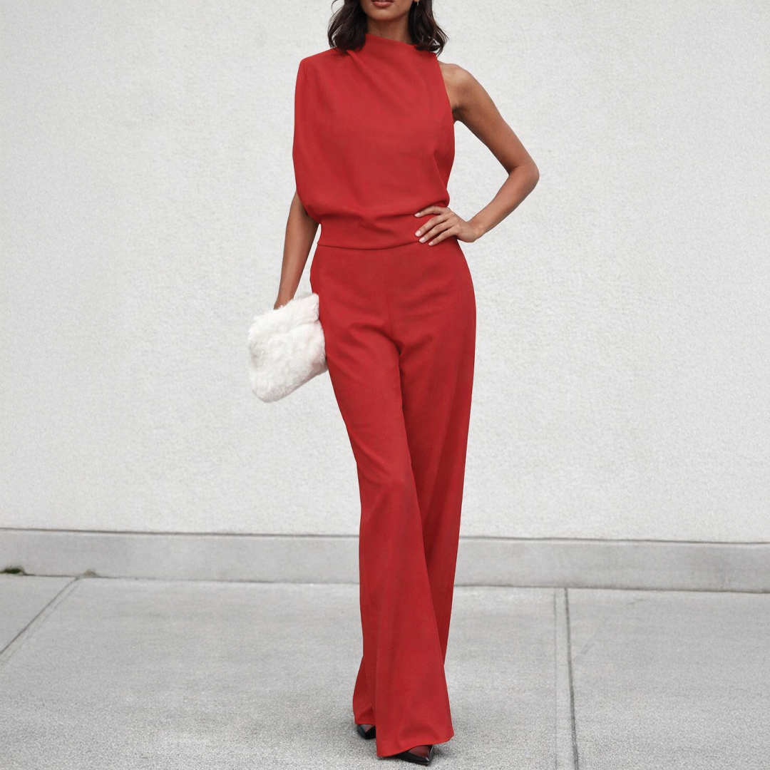 Clara - Eleganter ärmelloser Jumpsuit - Rot - Jumpsuit - Concept Fashionlab Boutique