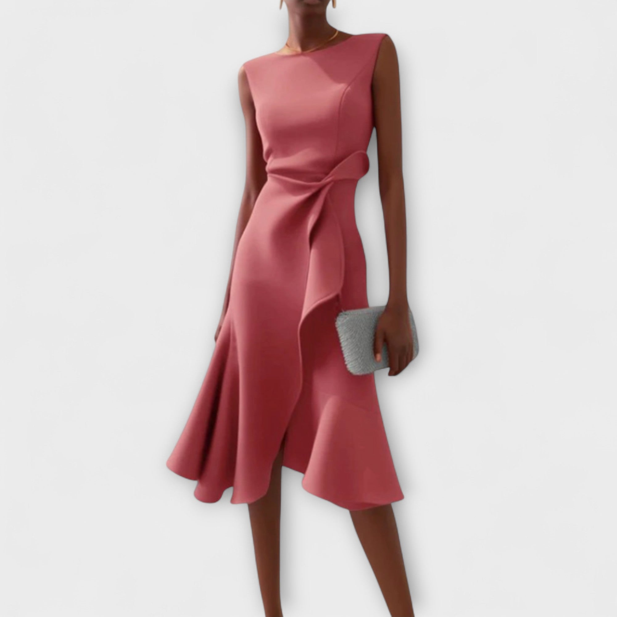 Darlene | Elegantes Midikleid - Rosa - - Cow Clothing
