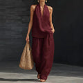 Ainhoa | Kombi-Set aus entspanntem Tanktop und Hose mit weitem Bein