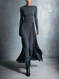 Luxus-Maxikleid mit einer eleganten, fließenden Passform