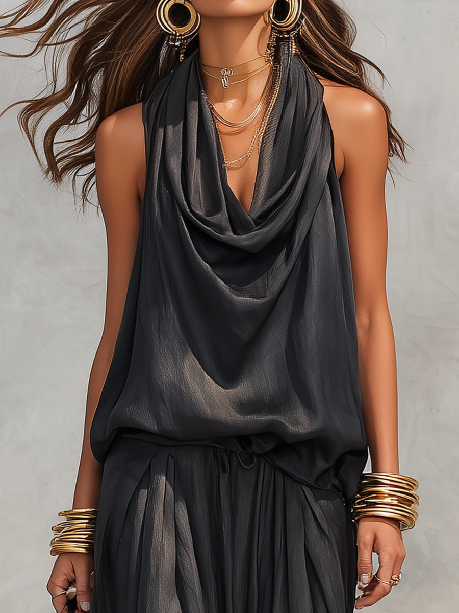 Nomadisches drapiertes Hosen-Set - - Set - Concept Fashionlab