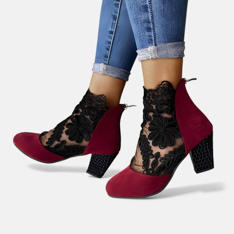 Damen Modische, atmungsaktive orthopädische High-Heels für - Rot - Damen > Sandalen > Orthopädisch - Concept Fashionlab