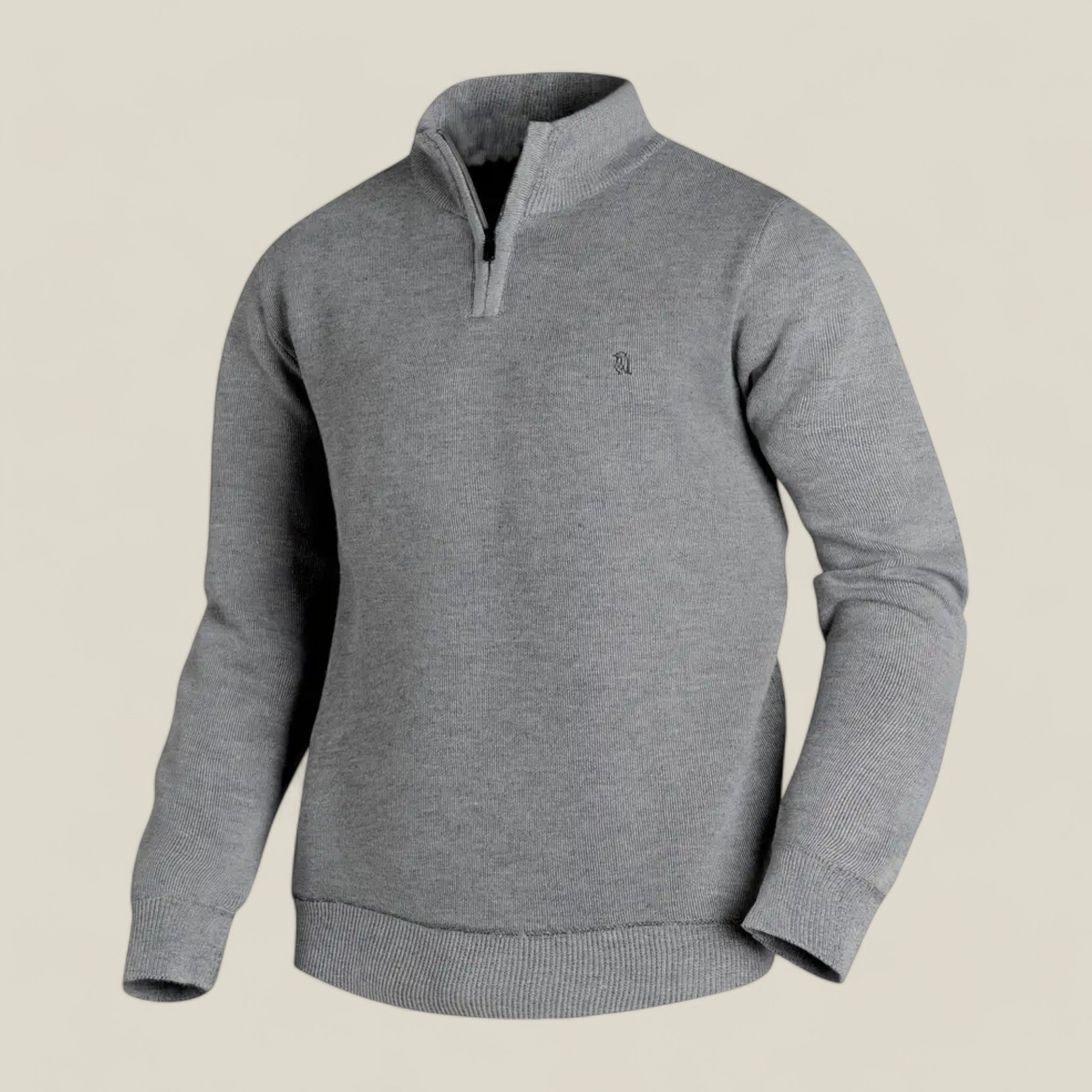 Timo | Herren-Zip-Pullover – Komfort für Sport und Aktivitäten im Freien - Grau - - Concept Fashionlab