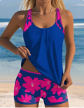 Damen Ellen florales Tankini-Oberteil mit passendem Boxer-Set