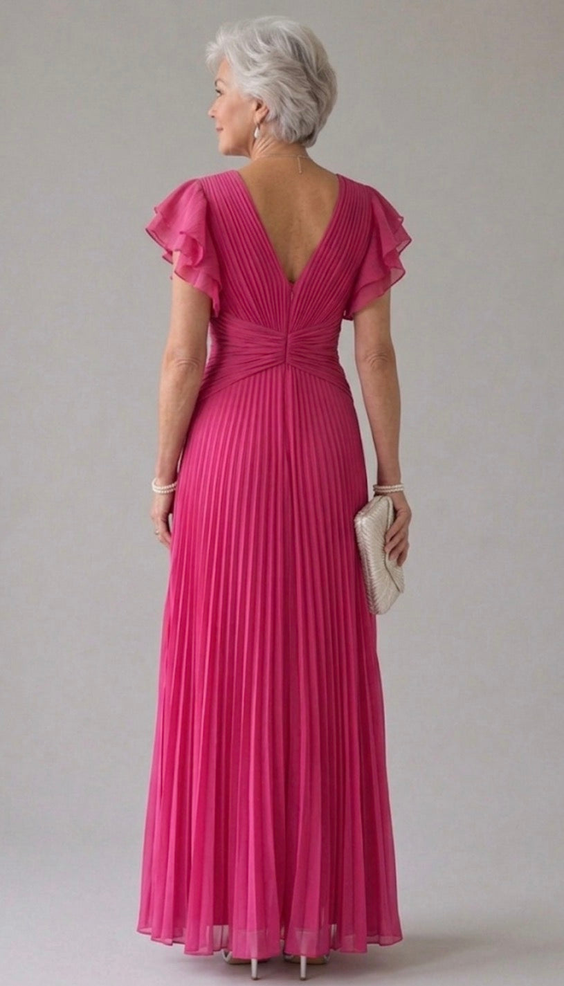 Plissiertes Abendkleid - - Invitato al matrimonio - DUUWE