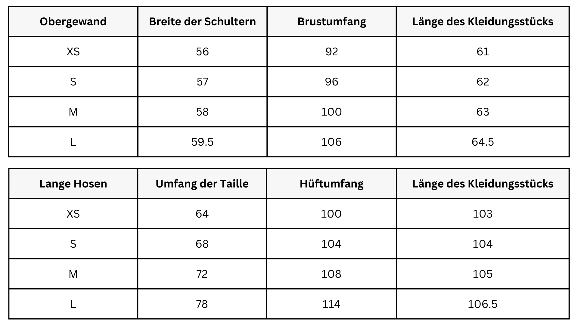 Size Guide