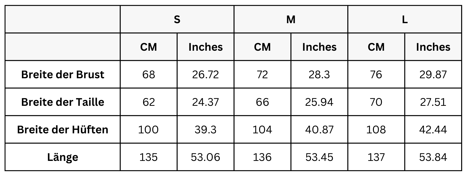 Size Guide