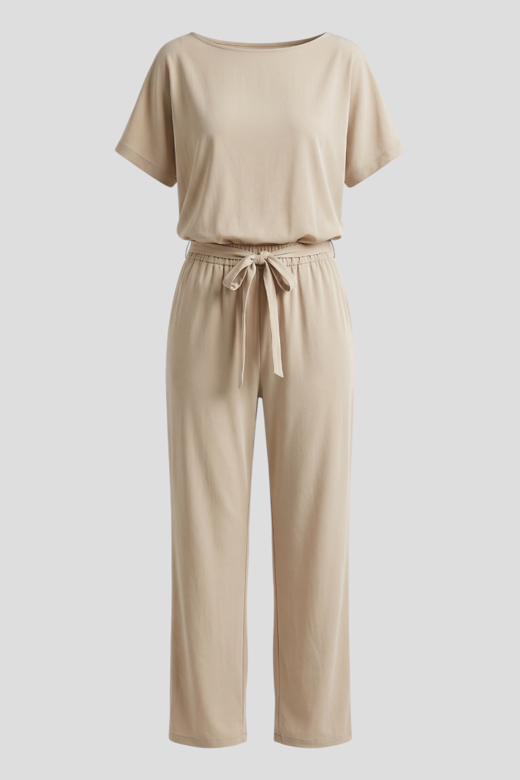 Eleganter Damen-Jumpsuit - Beige - Jumpsuit - Concept Fashionlab