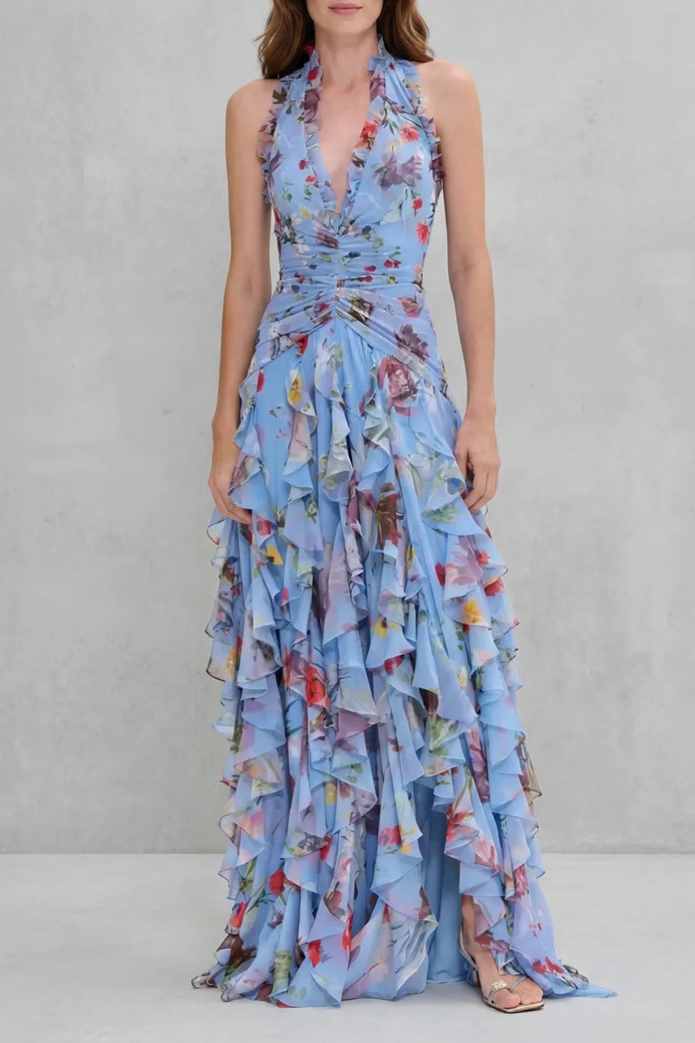 Belladina | Neckholder-Maxikleid - Blau - Maxi Dresses - Marlow & Claire