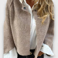 Raffinierter kurzer Cardigan aus plüschig-weichem Strick Damen