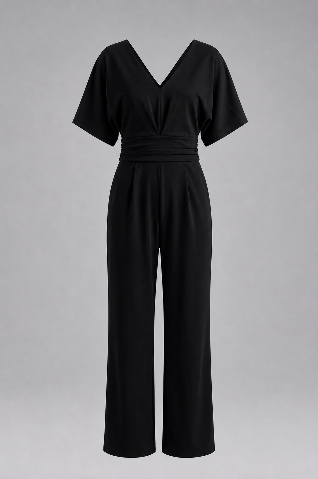 Lena - Eleganter V-Ausschnitt-Jumpsuit - Schwarz - Jumpsuit - Concept Fashionlab Boutique