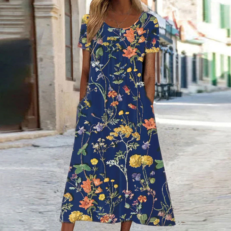 Lila – Kleid, das mühelos den Bauch bedeckt - Dunkelblau - - Cow Clothing