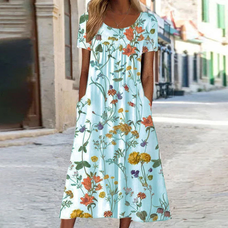 Lila – Kleid, das mühelos den Bauch bedeckt - Hellblau - - Cow Clothing