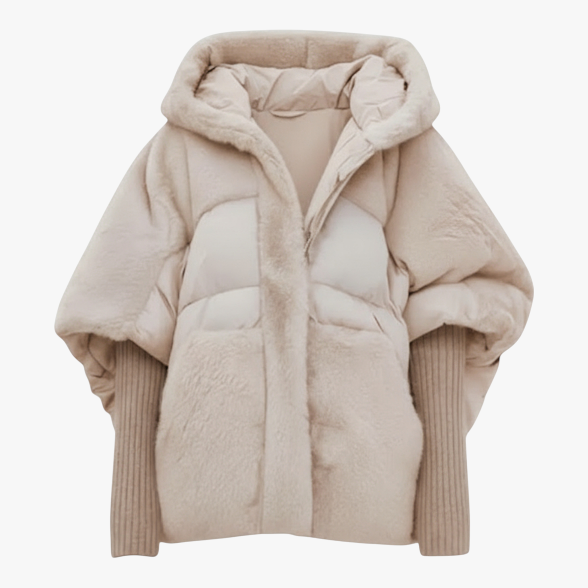 Lucia | Damen Oversize-Langmantel mit Kapuze – warme und bequeme Eleganz