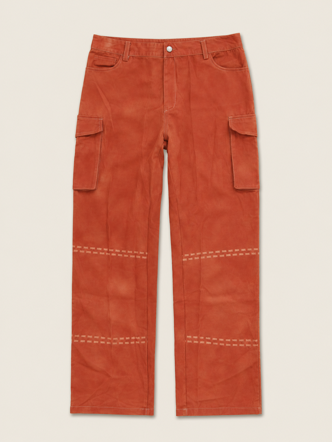 Cargo-Hose mit 3D-Druck und weitem Bein - - Pants - Concept Fashionlab