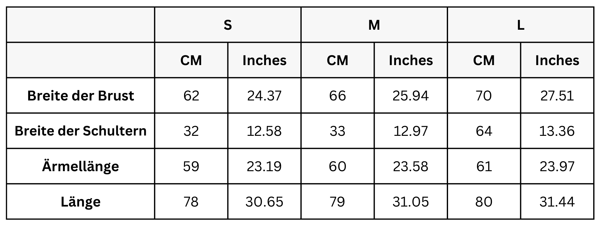 Size Guide